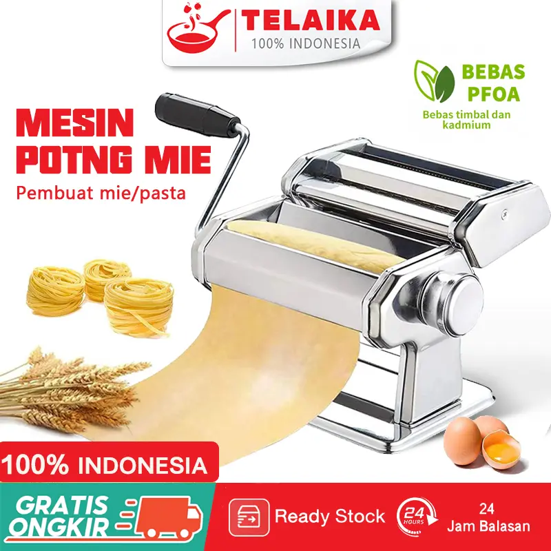 Pasta Maker Atlas  Gilingan Mie, Molen, Pangsit Cetakan Mie Penggiling Pencetak Pasta Kue alat mesin Pizza