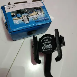 Holder Hp Spion Motor Double Lock Stand Dudukan Handphone Motor Kokoh Stabil 360 Rotasi Universal