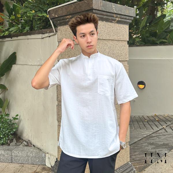 Áo sơ mi đũi nam nữ ngắn tay cổ trụ tàu Classic Shirt chất đũi xước SIXHUMAN HMA017 Menswear