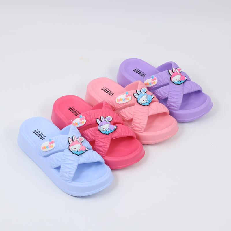 2024 New Sandal Selop anak LABUBU Viral Kekinian Bahan Karet Jelly Anti Slip Kaki Fashion 5