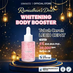 ISWHITE 5,5% AHA BHA PHA Body Booster Exfoliating 30ml - Serum Booster Body Serum Serum Glowing Eksfoliasi Badan Exfoliasi Badan Booster Whitening