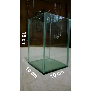 Aquarium Kaca 15x10x10 cm untuk Ikan dan Aquascape