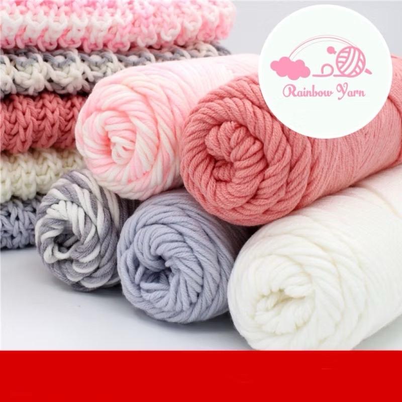 1-72 BENANG RAJUT AKRILIK ACRYLIC YARN 8 PLY /  MILK COTTON WORSTED YARN 8 PLY/ KATUN SUSU 8PLY 0