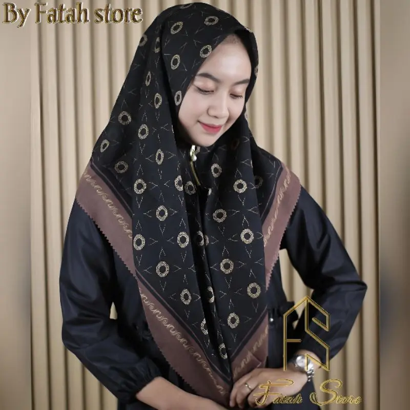 Hijab Segi Empat Instan Jilbab Zipper Resleting Muslim Square  Lembut Nyaman Kerudung Mewah Voal Panjang Bergo