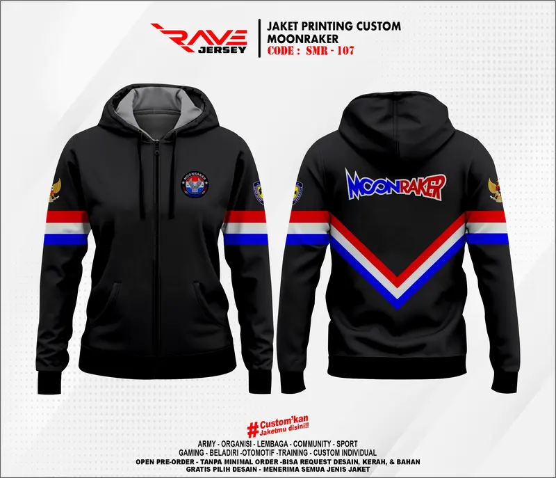 JAKET MOONRAKER SESI 2 FULL PRINTING SUBLIMATION CUSTOM (DESAIN SUKA SUKA) 1