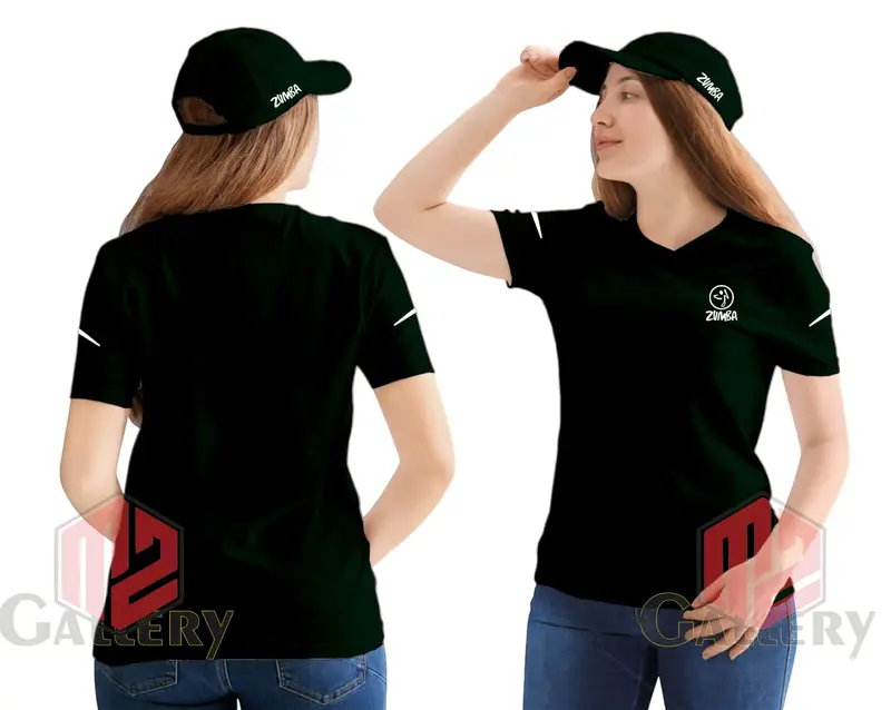 Satu set kaos dan topi olahraga wanita zumba aerobic set baju atasan wanita senam bola volly basket jogging lari pagi jalan santai terbaru Sport Futsal 5