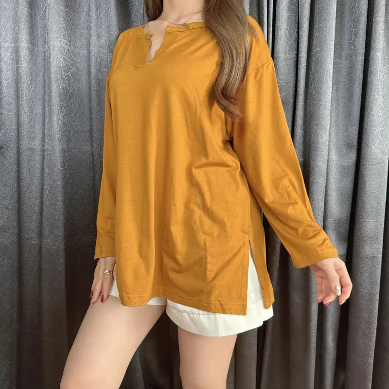 Atasan Vneck Belah Samping Lengan Panjang 839 1