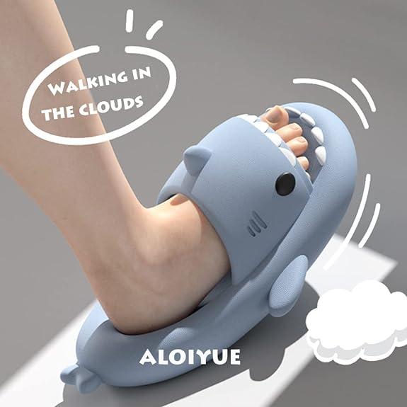 Product Introduction of Women's Men's Shark Soft Home Shoes Summer Bathroom Slippers Swimming Shoes Unisex Beach Sandals Indoor Outdoor Cloud Shark Non-Slip Slippers 1