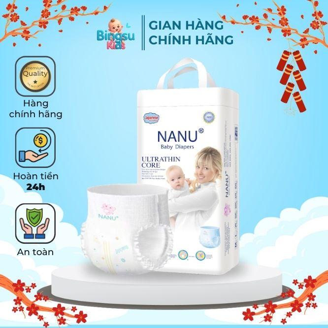 NANU Tã Bỉm DÁN QUẦN BỊCH 50 MIẾNG Size S M L XL XXL 3XL 4XL 5XL Freeship Có Thun Co Giãn Chống Tràn Chống Hăm Bé Trai Bé Gái Vạch Báo Đầy Đùi Ếch Siêu Mỏng Siêu Nhẹ Gel Thần Kỳ