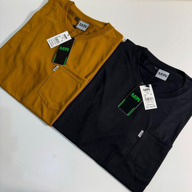 PART 1 PILIH WARNA Promo Paket 2 Pcs 50 Ribu Kaos Polos Pocket Saku Pria dan Wanita MBN 2