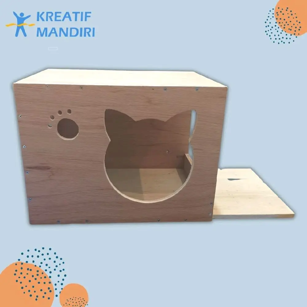 Cat Box Tipe Kepala (tebal 12mm) - Cat Wall - Cat Playground - DIY