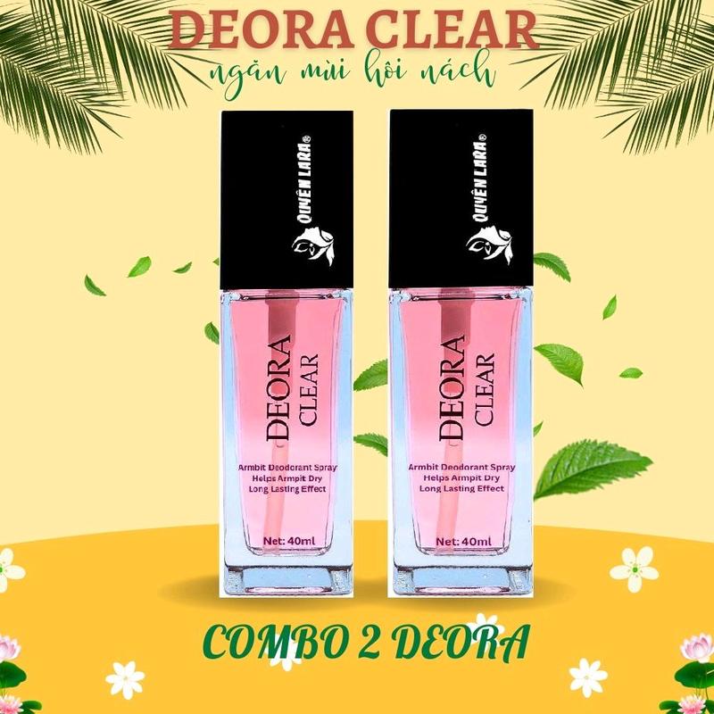 combo 2 chai xịt khử mùi hôi nách DEORA CLEAR 40ml