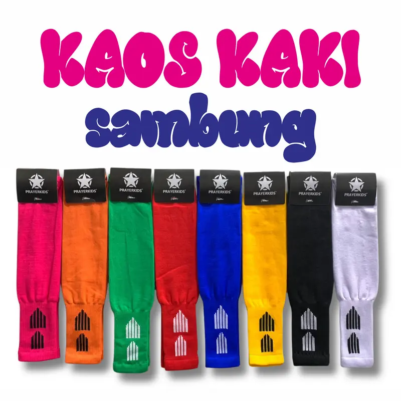 Kaos kaki sambungan bola futsal sleeve socks garis tiga / kaos kaki sambungan sepak bola variasi warna 0