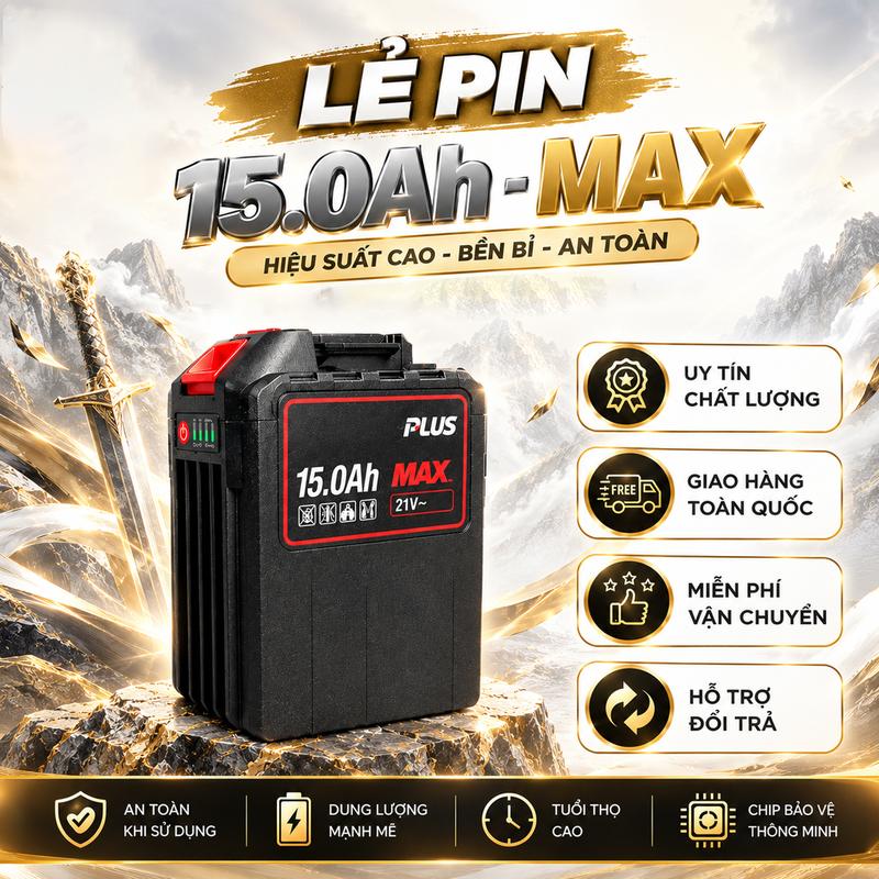 Pin 30 Cell Dung Lượng Cao Chân Pin Phổ Thông 4cm, Có Đèn Báo Pin
