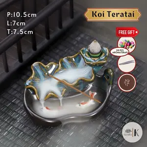 Pembakar Dupa Aroma Terapi Ikan Koi Bak  (Free Dupa Aroma Terapi 20pcs)