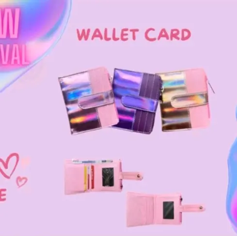 Dompet Kartu Lipat Mini Hologram Wanita Kulit - Model Terbaru 7