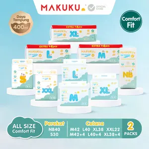 [2 PACK] MAKUKU SAP Diapers Comfort Fit Regular Pack