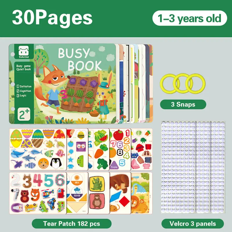 Buku Edukasi Anak Sticker Velcro Anak Mainan Pendidikan 30 Halaman / Buku Bayi Easy Learning / Buku Edukasi Aktivitas Anak Busy Book 7
