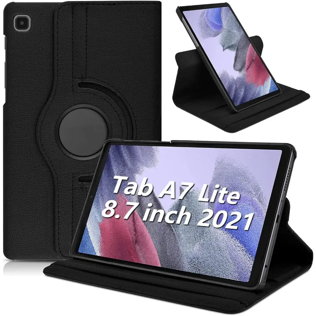 Case for Samsung Tab A7 Lite | Casing Samsung Galaxy Tab A7 Lite | 8.7 inci T220 T225 Leather Rotary Full Protection 360 Flip Cover Stand
