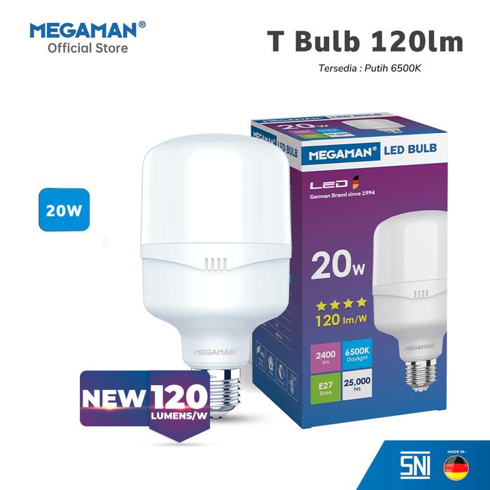 Gambar Lampu Bohlam LED MEGAMAN 20W  E27 6500 170-240V 6500K 120Lm/W dari Megaman Indonesia Kab. Tangerang Tokopedia