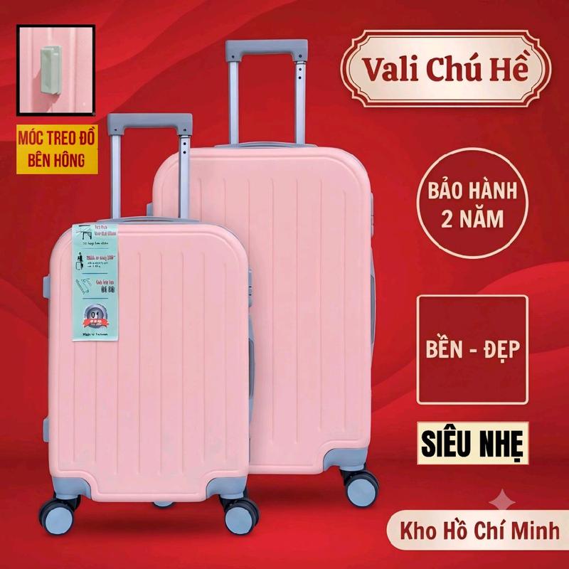 CC5-HCM [Có bảo hành thân vỏ] Vali dây kéo nhựa dày, 100% nhựa ABS, có móc treo đồ tiện lợi, hot, thiết kế xinh xắn, bền bỉ, không lo lỗi mốt.  TẶNG TÚI ĐỰNG GIÀY