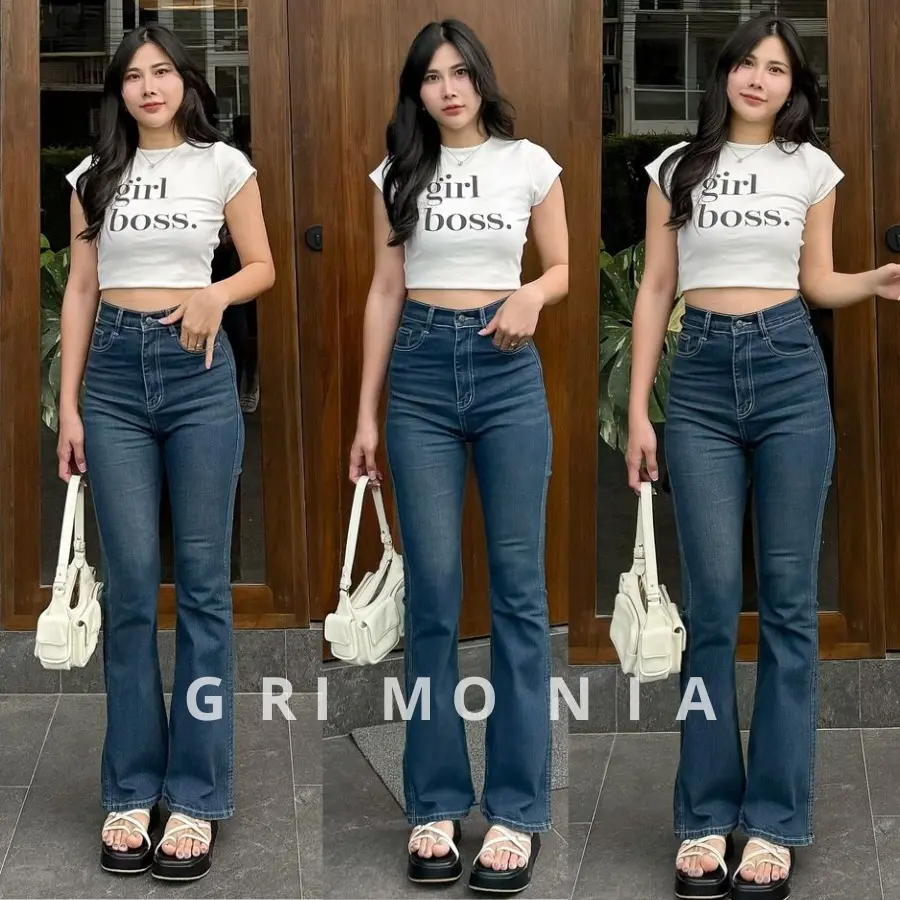 GS-Jeans HW Cutbray Kiyomi  - Celana  Panjang Streetch Jeans
