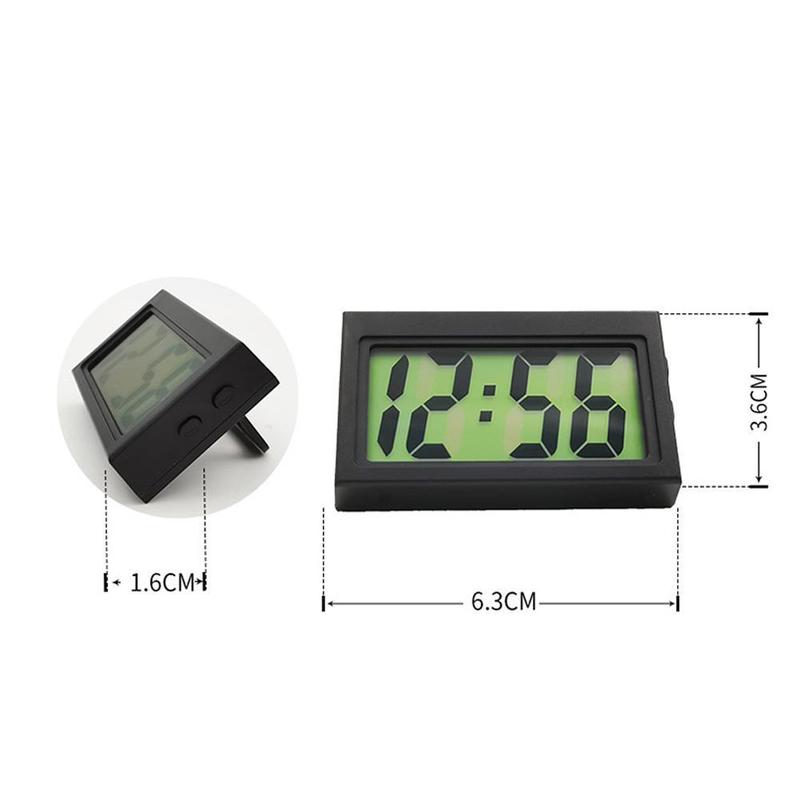 Product Introduction of Mini Electronic Digital Clock Home Furnishings Can Be Used For Car Truck Dashboard Time Practical Self Adhesive Holder Durable 45