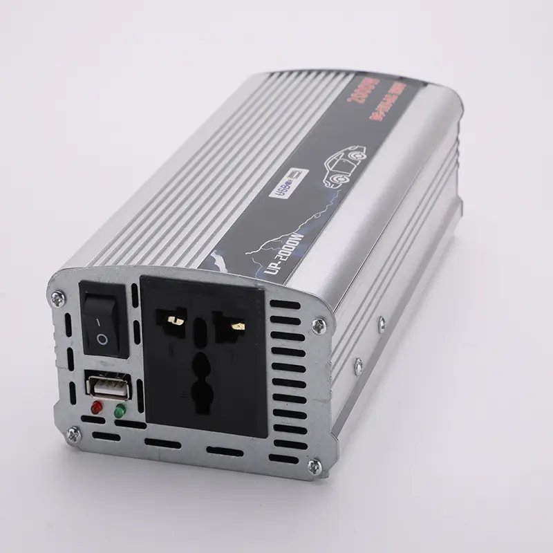 Car Power Inverter 1000Watt/2000 Watt Mobil Pure Sine Wave DC 12V 24V AC 220V Mengubah Arus Listrik Mobil 6
