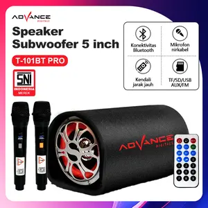 ADVANCE Speaker Subwoofer 5 inch T-101BT-PRO Bluetooth 5.0 25W Bass Kuat Karaoke 2 Mic Wireless Portable Karaoke