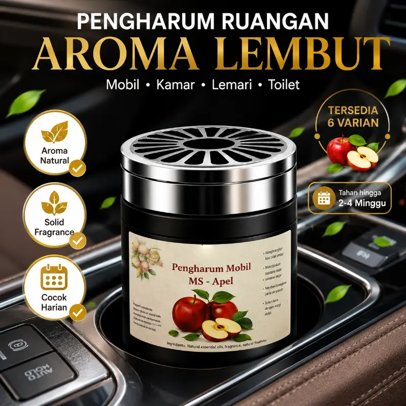 Parfum Mobil Aroma Lembut 120g | Pengharum Mobil & Ruangan Tahan Lama Tidak Menyengat