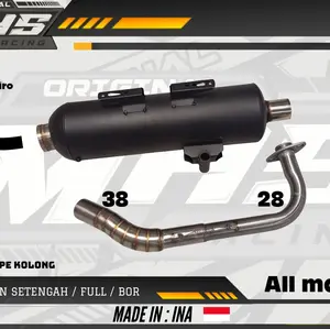 Knalpot Standar Racing Matic Shijiro  Inlet 38 by MHS RACING Pnp Vario Beat Scoopy Aerox Nmax Dll Motorcycle Slincer aksesoris motor