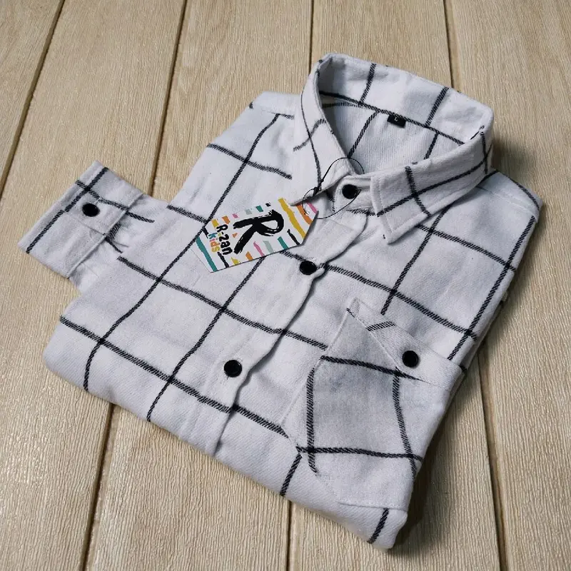 R zannn - Kemeja anak kemeja flanel anak lengan panjang unisex distro kualitas premium Asatasn Fashion anak laki - laki 3