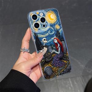 Jack Skellington Sally Van Gogh Patrón Fundas de teléfono suave Silicona para IPHONE SAMSUNG MOTOROLA HUAWEI HONOR OPPO XIAOMI REDMI POCO INFINIX TECNO AGESX1234567890123456789 PRO MAX PLUS LITE ULTRA 5G 5G Resistente a caídas Muertos Phone Cases