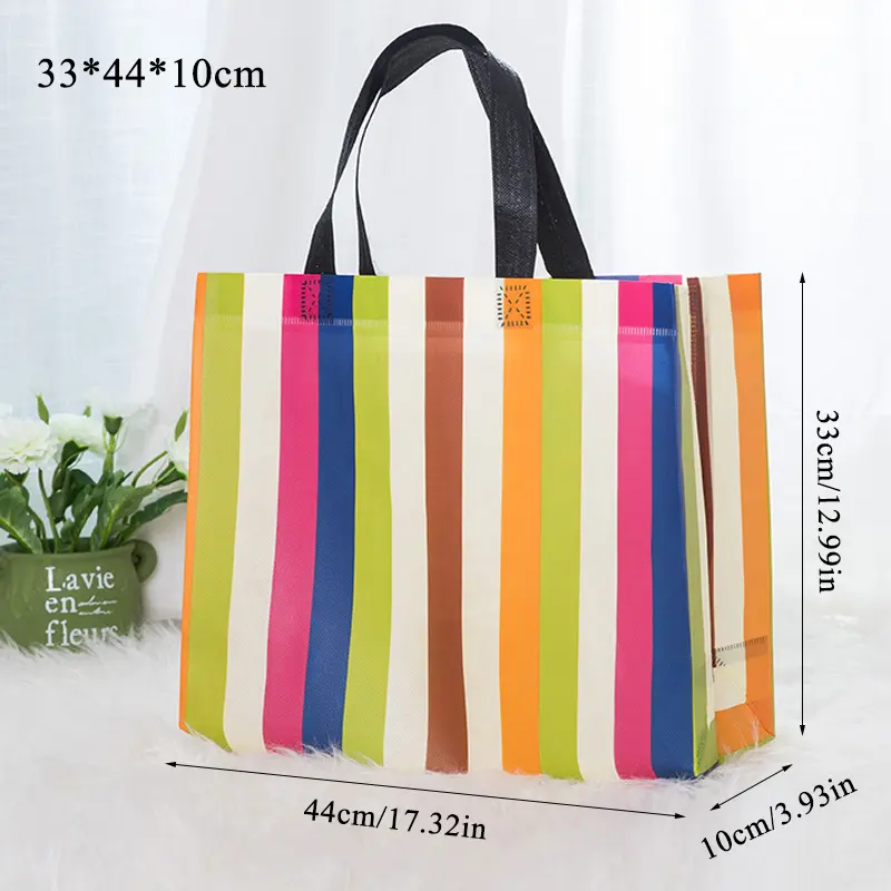 Túi Mua Sắm Thời Trang Có Thể Gập Lại, Túi Tote Sinh Thái Lớn Có Thể Tái Sử Dụng, Vải Không Thấm Nước, Không Dệt, Không Có Khóa Kéo, 1 Cái, Bán Chạy 3