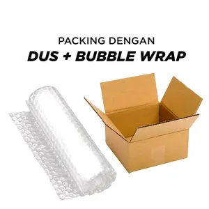 extra packing bubble wrap dan kardus.