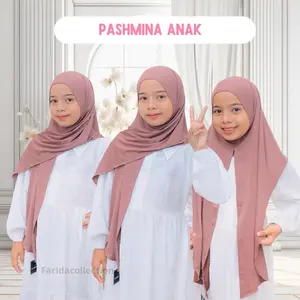 ALMA KIDS - Hijab Pashmina Anak jersey premium  // Kerudung Pashmina Instan Kids Oval Premium