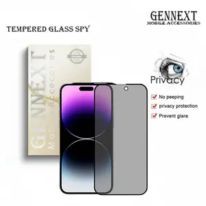 Gennext Tempered Glass Privacy Anti Spy Full Glue For IPHONE 13 13pro pro max full