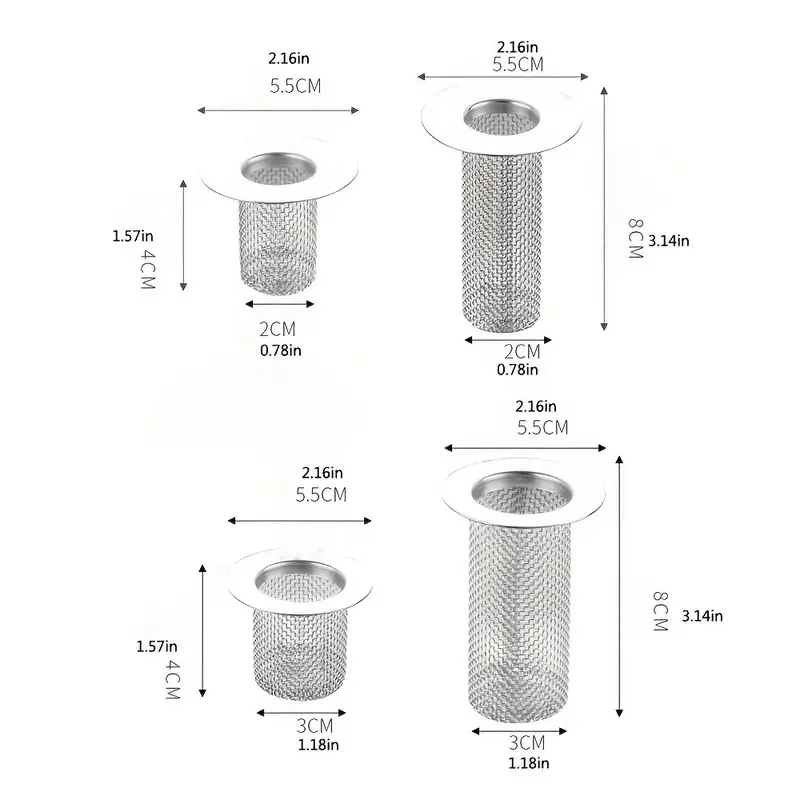 Lõi Thoát Nước Sàn, Vật Liệu Thép Không Gỉ, Lưới Lọc Tóc Chống Côn Trùng, Lưới Lọc Thoát Nước Sàn, Bộ Lọc Chống Tắc Nghẽn 4