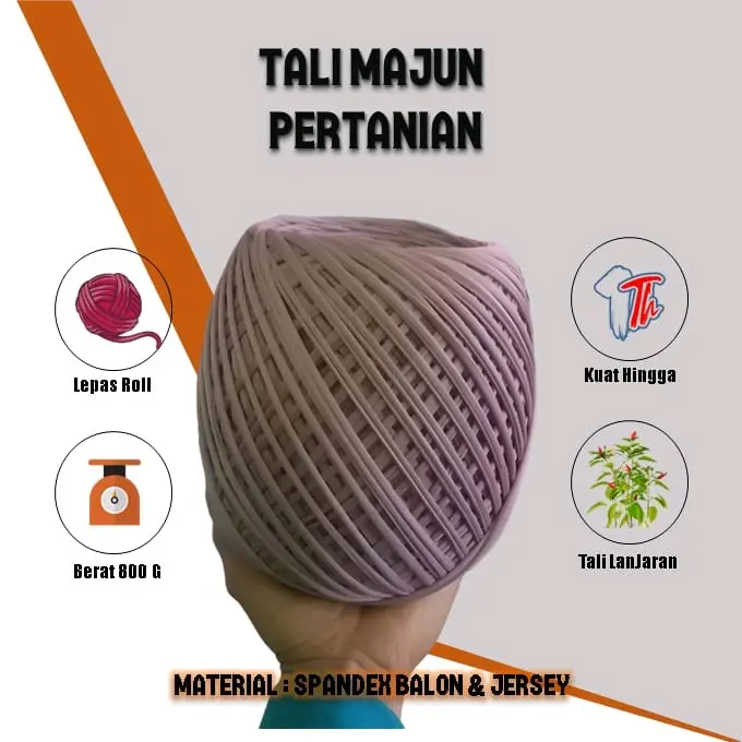 Tali Majun Tali Gawar Lanjaran Pertanian Kuat Elastis Berat 1 Kg 1