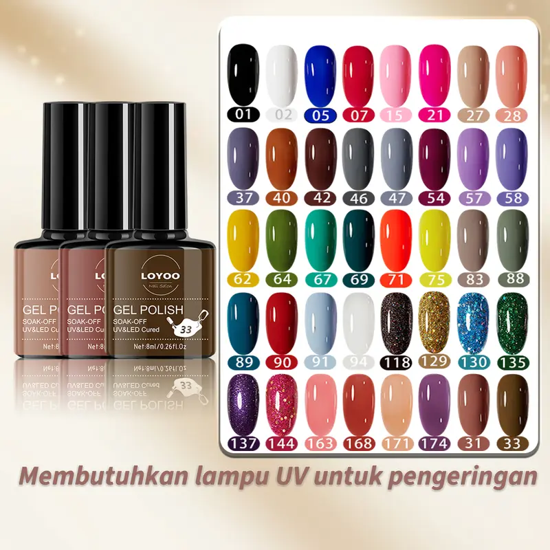 Paket Nail Art Pro 120W UV/LED Lampu Eksklusif Profesional Nail kuku Paket 47pcs Nail Aksesori Pilihan 40 Warna PolishSalon Menyembuhkan Minyak alat sinar nail tool set TonerBotol Foot 3