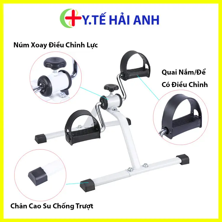 Xe Đạp Tập Tay Chân Mini, Dụng Cụ Tập Tay Chân Tiện Lợi( Cơ Trắng) 1