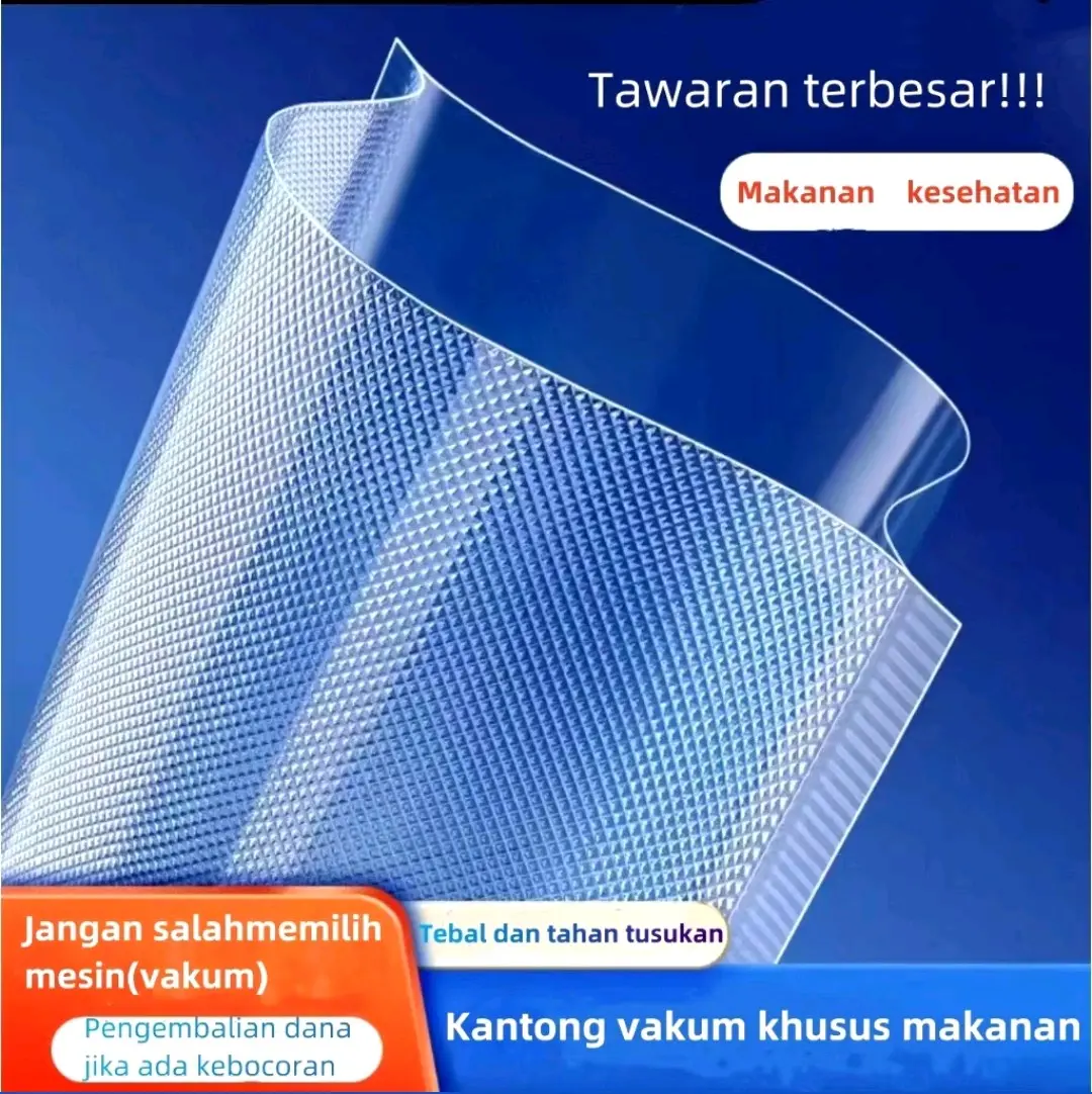 Plastik vacuum makanan Plastik Vacum Emboss - Embossed Food Vacum Bag Sealer