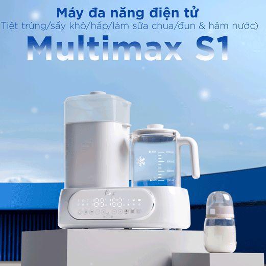 Máy đa năng điện tử (tiệt trùng/sấy khô/hâm sữa/hấp/làm sữa chua/đun & hâm nước) Multimax S1