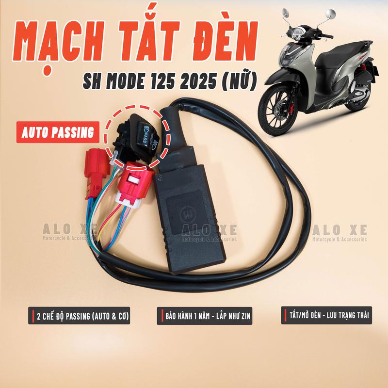 SH Mode 2020-2026 Mạch tắt đèn tích hợp AUTO PASSING dùng cho xe Sh Mode 125 BH 1 Năm lắp đặt như zin - Tặng kèm 3 dây rút - Phụ kiện Phụ Tùng xemay