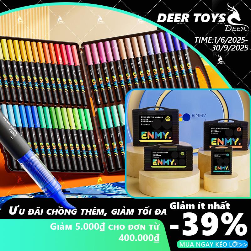 Bút Dạ Acrylic ENMY Hộp Đen - Bút Màu Nước Đầu Mềm Chuyên Dụng Cho Học Sinh & Họa Sĩ