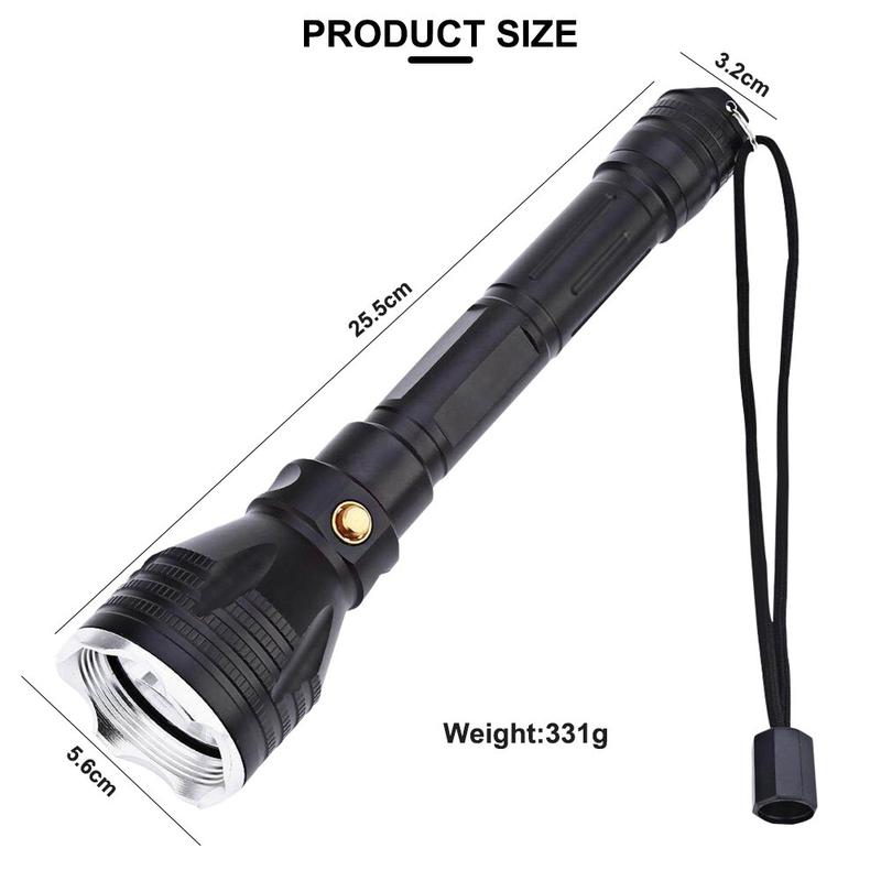 Product Introduction of Professional Waterproof Scuba Diving Flashlight Diver Light Torch Lamp Lanterna T6 25000lumens LED Underwater Flashlight Max 100M asafe diving flashlight 10000lm 14