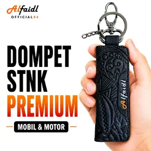Dompet STNK Mobil Motor Gantungan Kunci Kulit PU Premium Original Motif Batik Slim Minimalis Praktis Alfaidl GK104