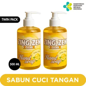 Twin Pack Sabun Cuci Tangan ZING ZEN CLEAN Hand Wash Lemon 500ml