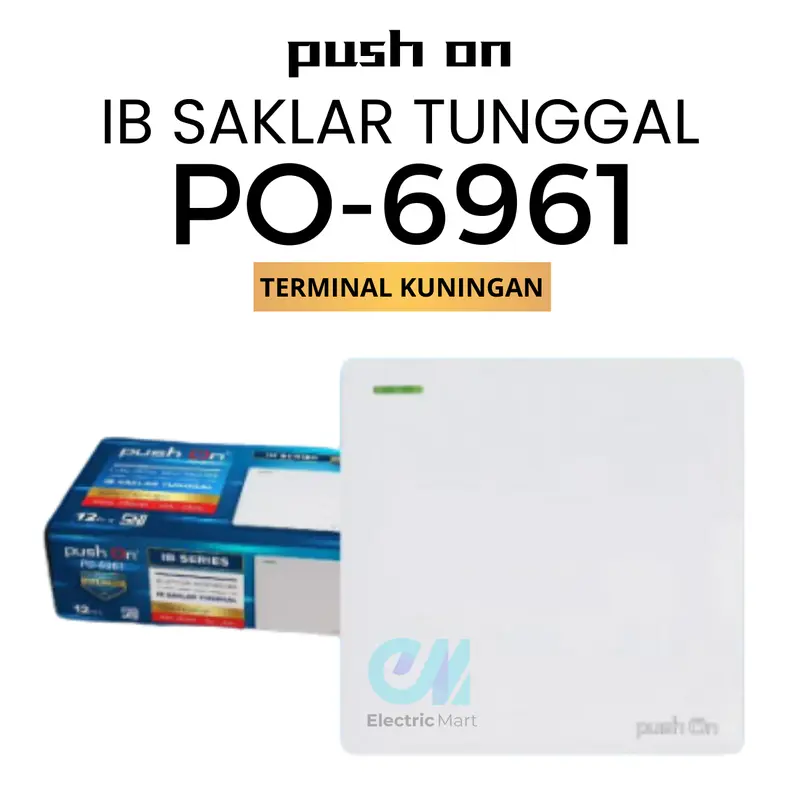 Push On IB Saklar Lampu Engkel Hotel Saklar Seri Triple Stop Kontak Premium Tanam Tembok Switch 2