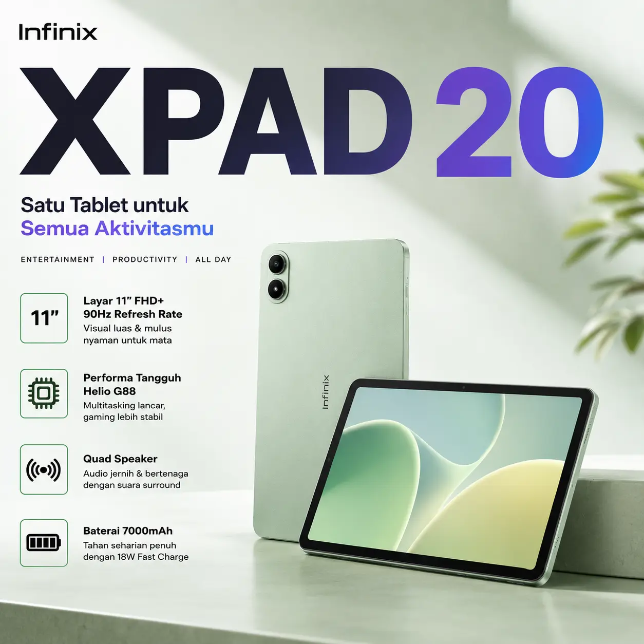 [jikalaku] Infinix XPAD 20 4G 8/256GB Garansi Resmi
